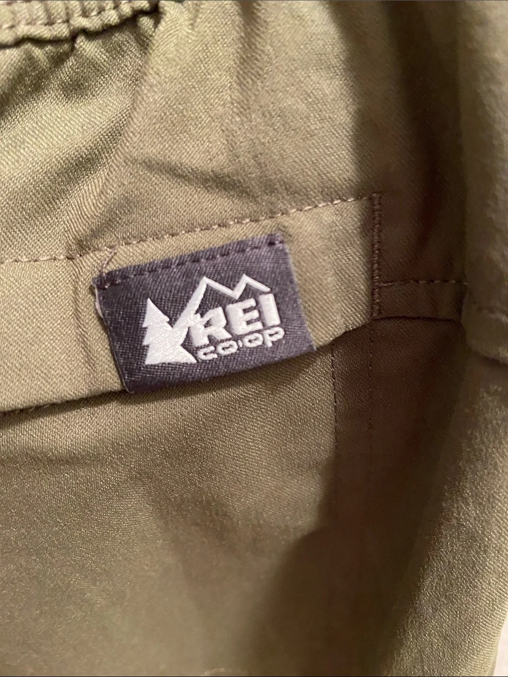 REI Olive Green Kids Cargo Pants with Elastic Waist